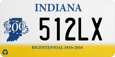 IN license plate 512LX