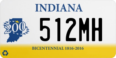 IN license plate 512MH