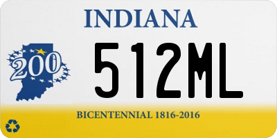 IN license plate 512ML