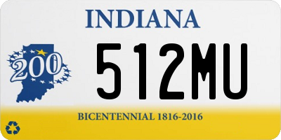 IN license plate 512MU