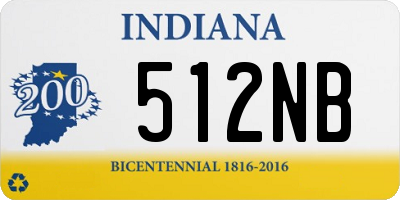 IN license plate 512NB