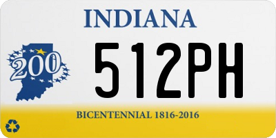 IN license plate 512PH