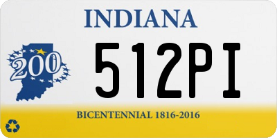 IN license plate 512PI