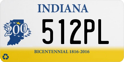 IN license plate 512PL