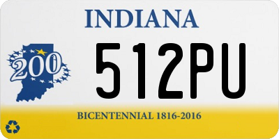 IN license plate 512PU
