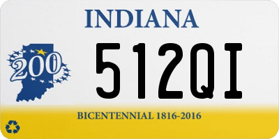 IN license plate 512QI