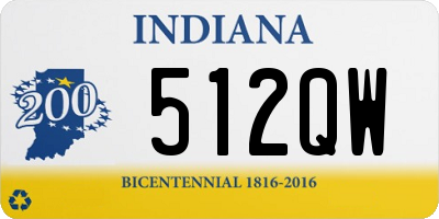 IN license plate 512QW