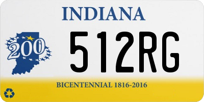 IN license plate 512RG