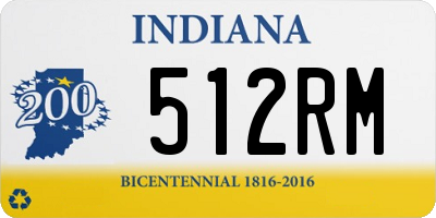 IN license plate 512RM