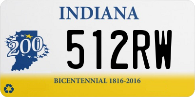 IN license plate 512RW