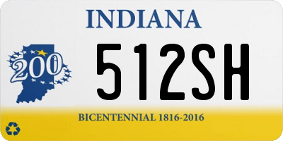 IN license plate 512SH