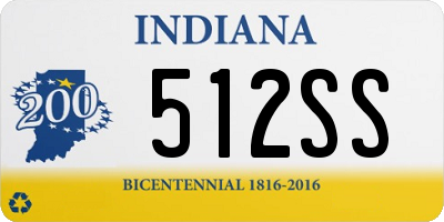 IN license plate 512SS