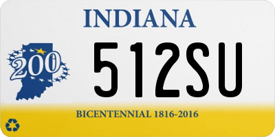 IN license plate 512SU