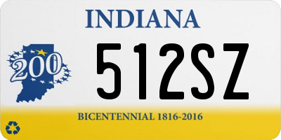 IN license plate 512SZ