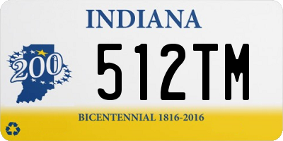 IN license plate 512TM