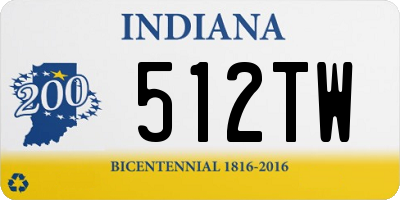 IN license plate 512TW