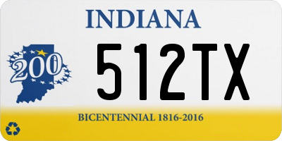 IN license plate 512TX