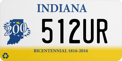 IN license plate 512UR