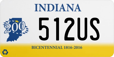 IN license plate 512US