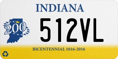 IN license plate 512VL