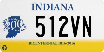 IN license plate 512VN