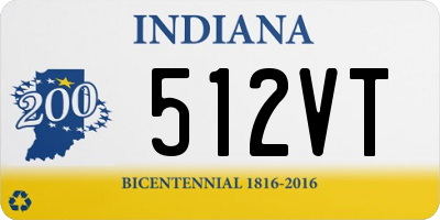 IN license plate 512VT