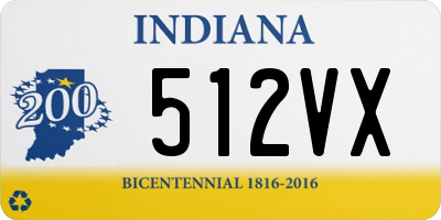 IN license plate 512VX