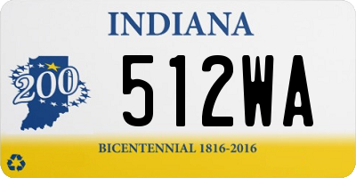 IN license plate 512WA