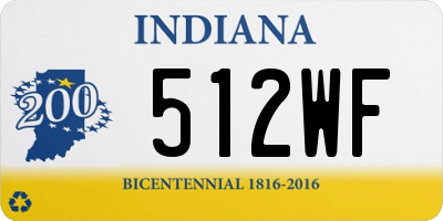 IN license plate 512WF