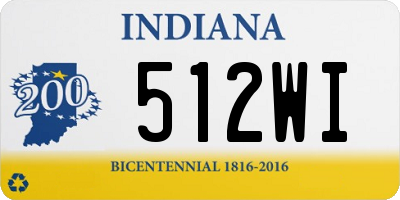 IN license plate 512WI