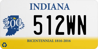 IN license plate 512WN