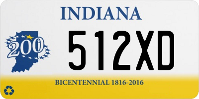 IN license plate 512XD