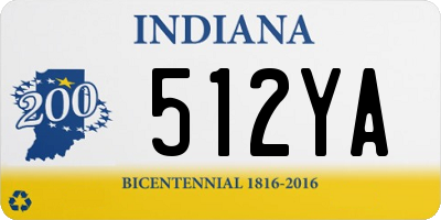 IN license plate 512YA