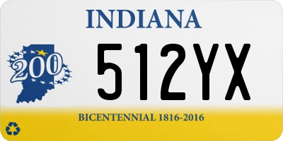 IN license plate 512YX