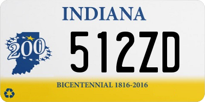 IN license plate 512ZD