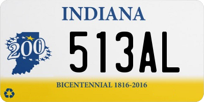 IN license plate 513AL