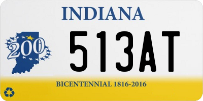 IN license plate 513AT