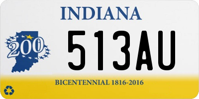 IN license plate 513AU