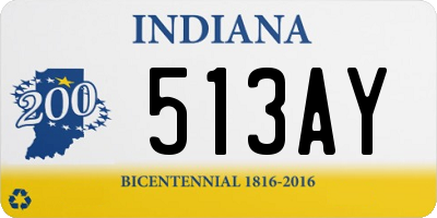 IN license plate 513AY