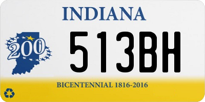 IN license plate 513BH