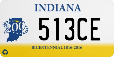 IN license plate 513CE