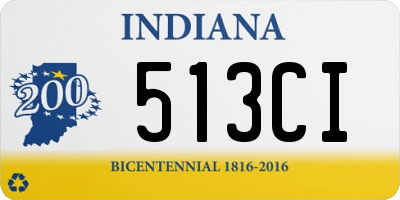 IN license plate 513CI