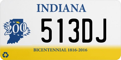 IN license plate 513DJ