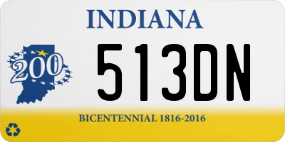 IN license plate 513DN