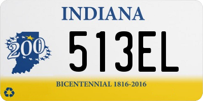 IN license plate 513EL