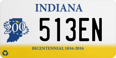 IN license plate 513EN