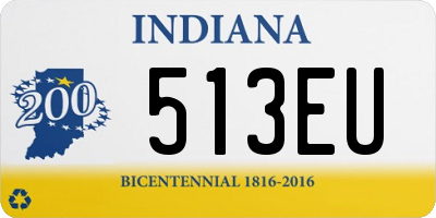 IN license plate 513EU