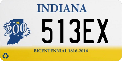 IN license plate 513EX