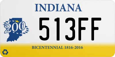 IN license plate 513FF