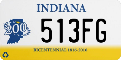 IN license plate 513FG